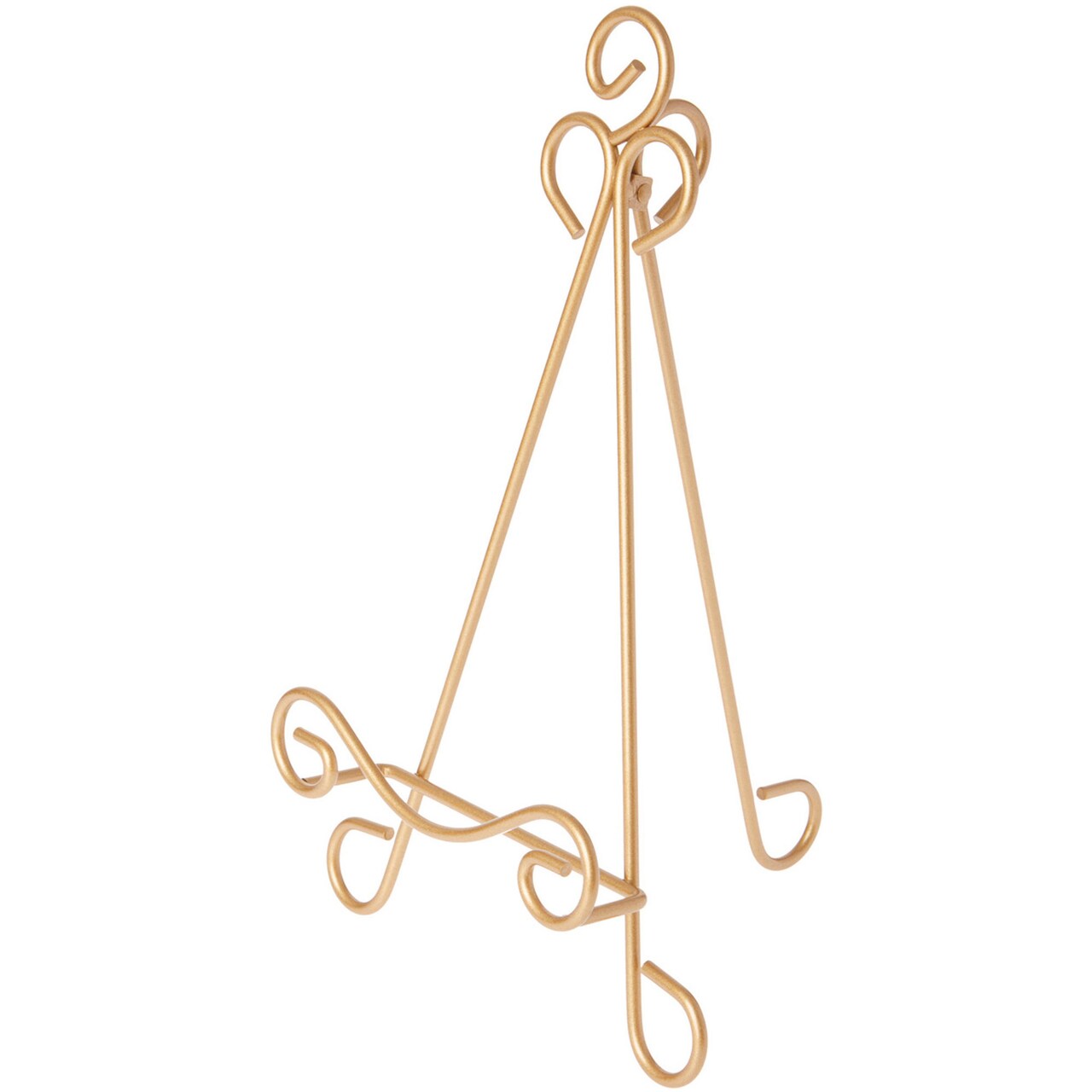 Bard's Gold-toned Metal Easel, 13" H x 7.5" W x 8" D (For 9" - 11.5" Plates)